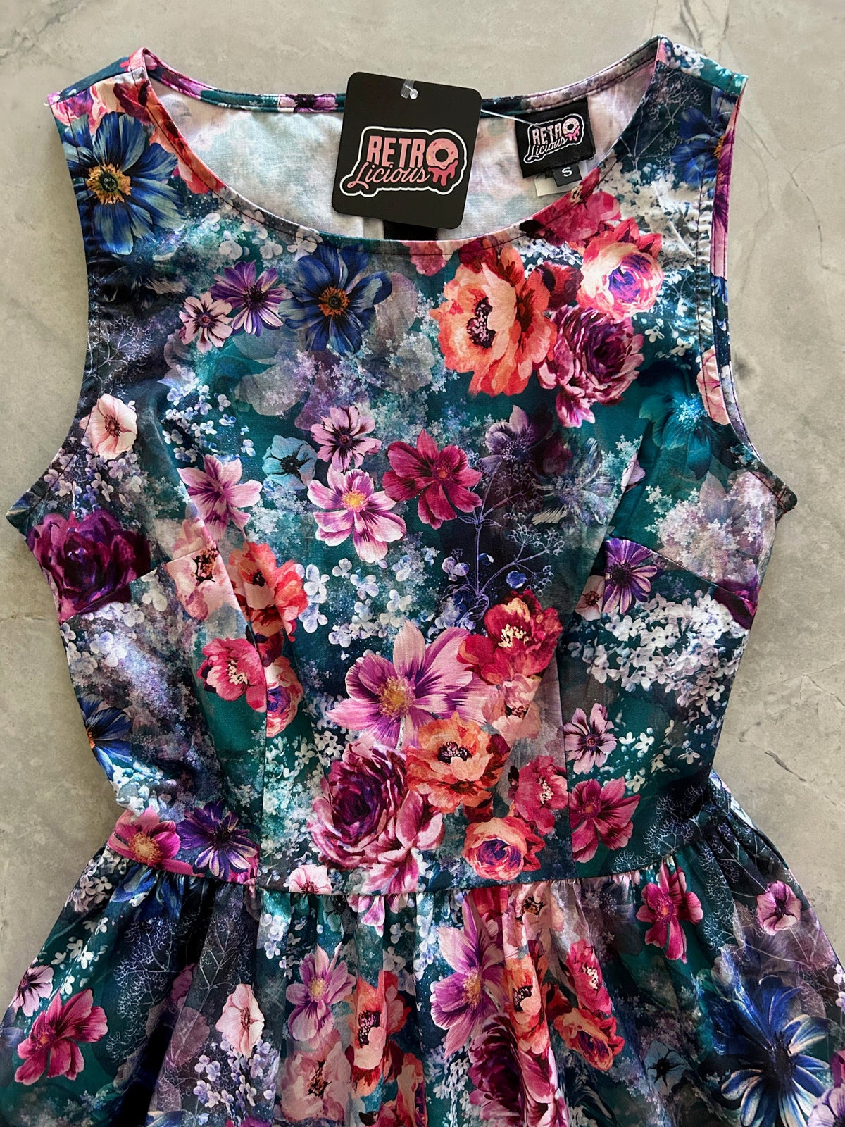 Moody Floral Vintage Dress