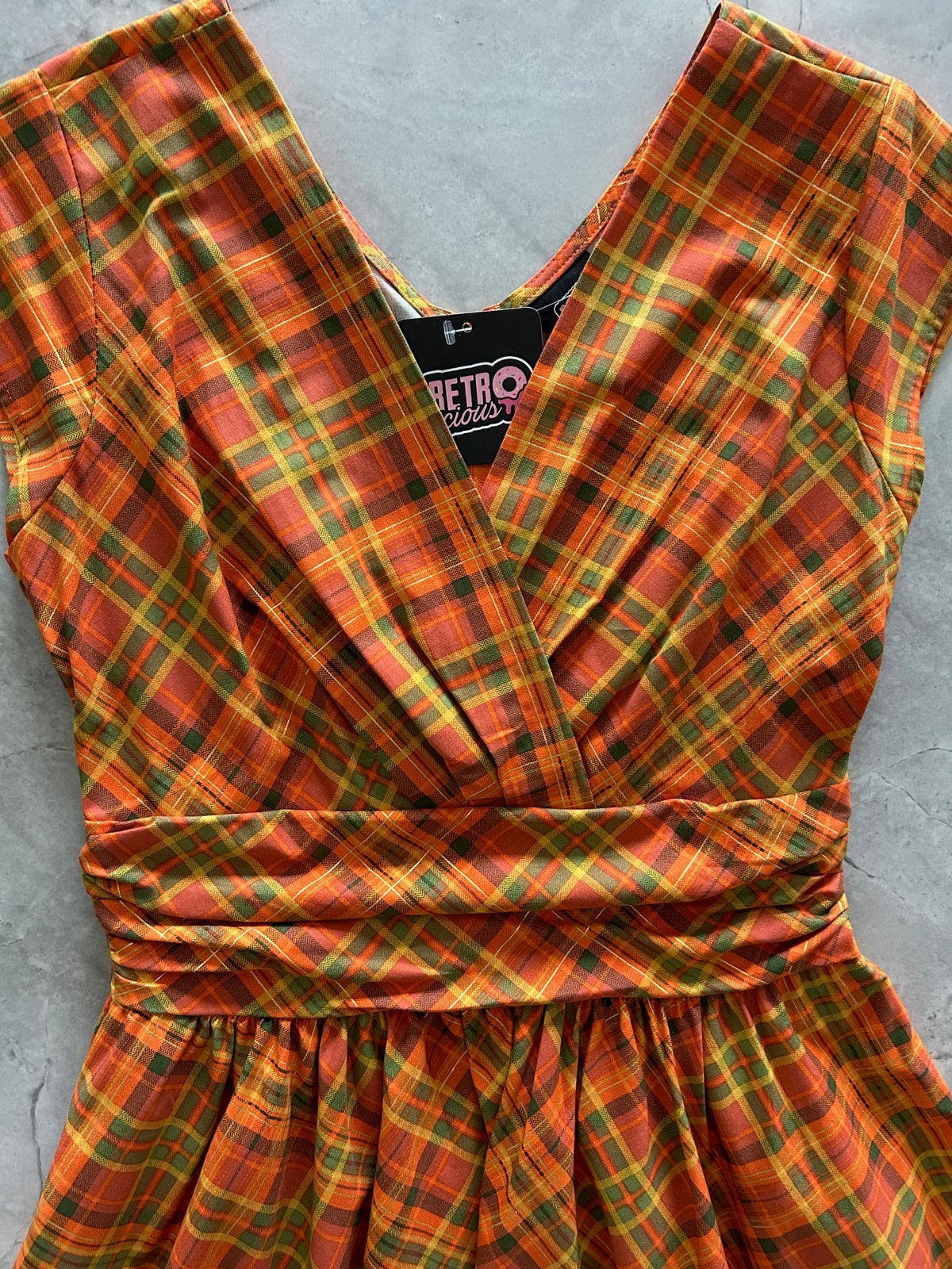 Orange Plaid Greta Dress