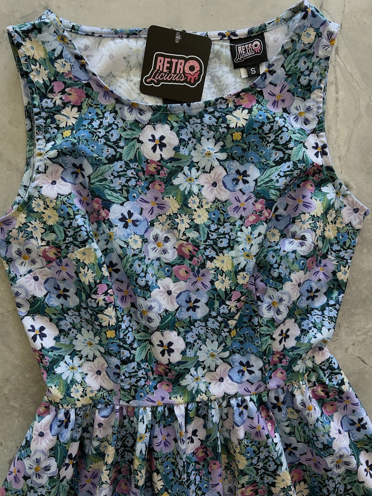 Painted Floral Vintage Dress