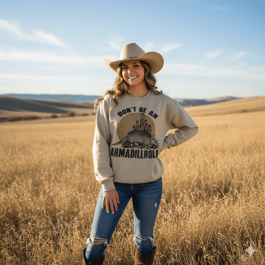 Don't Be An Armadillhole Graphic Sweatshirt