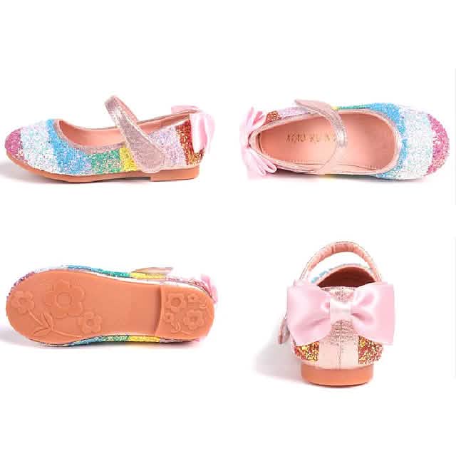 Girls' Glitters PU Sequined Jeweled Flat Shoes