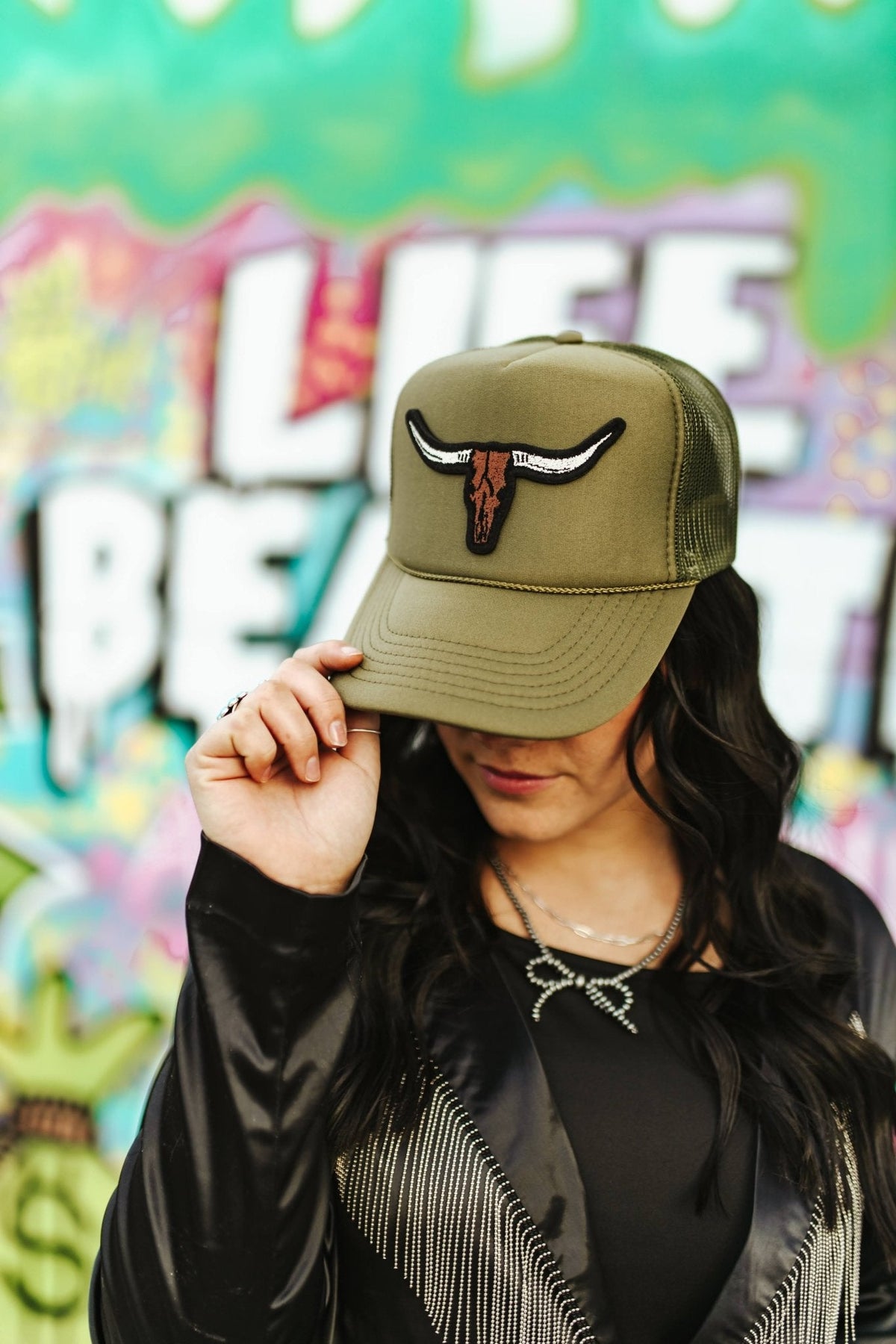 Steer Skull Patch Trucker Hat
