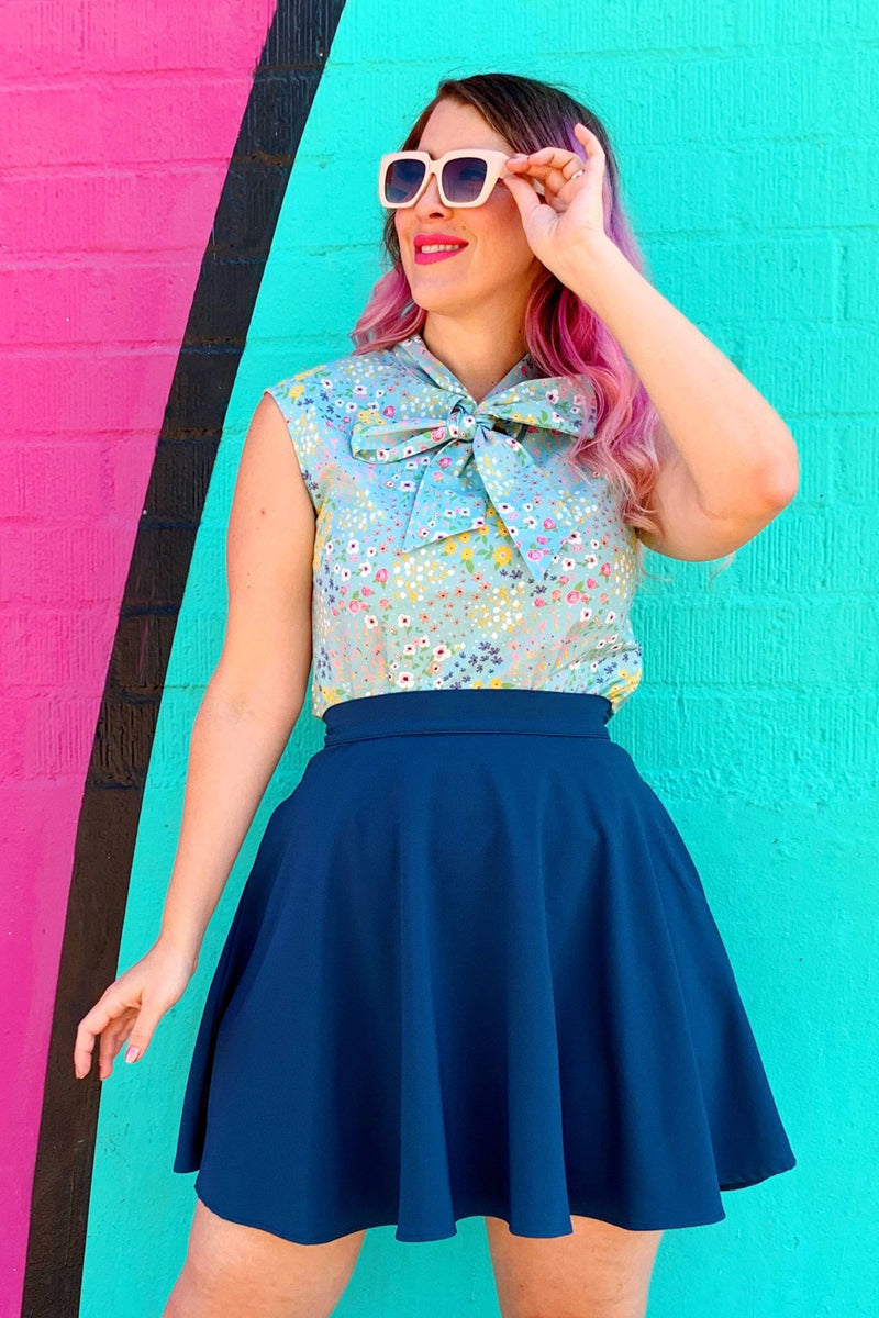 Ocean Blue Skater Skirt