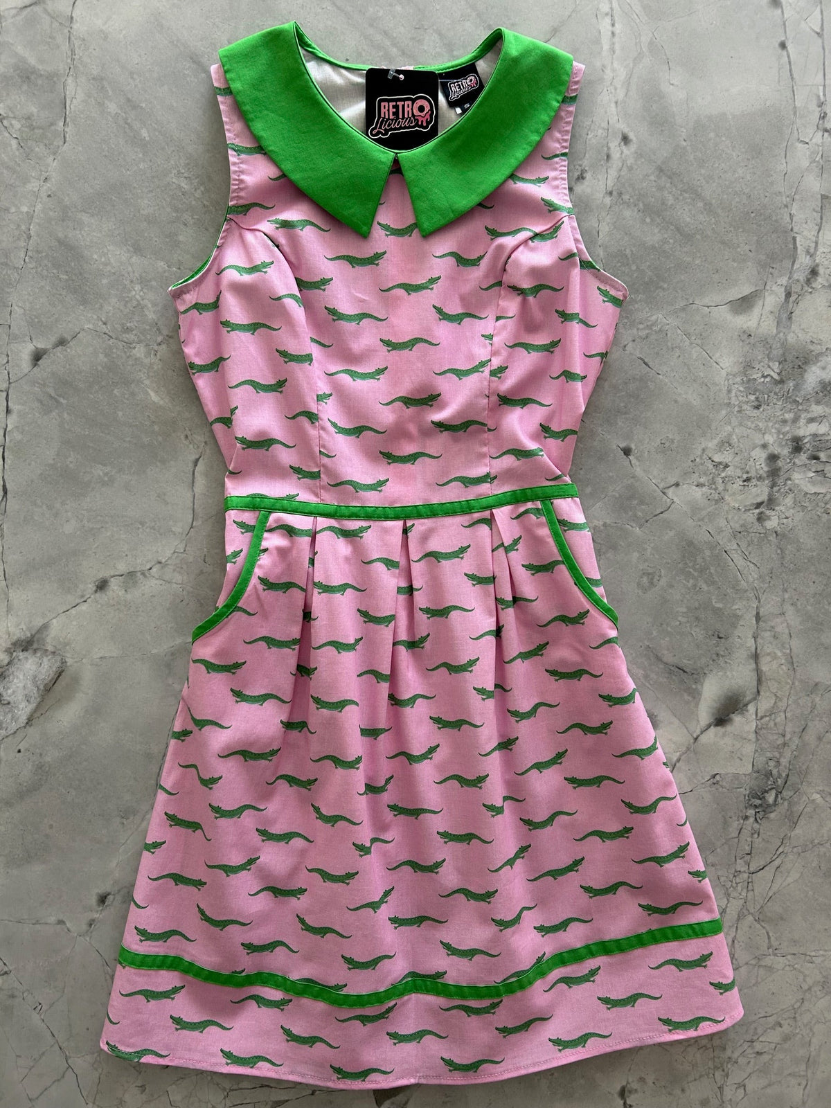 Alligator Collared Dress