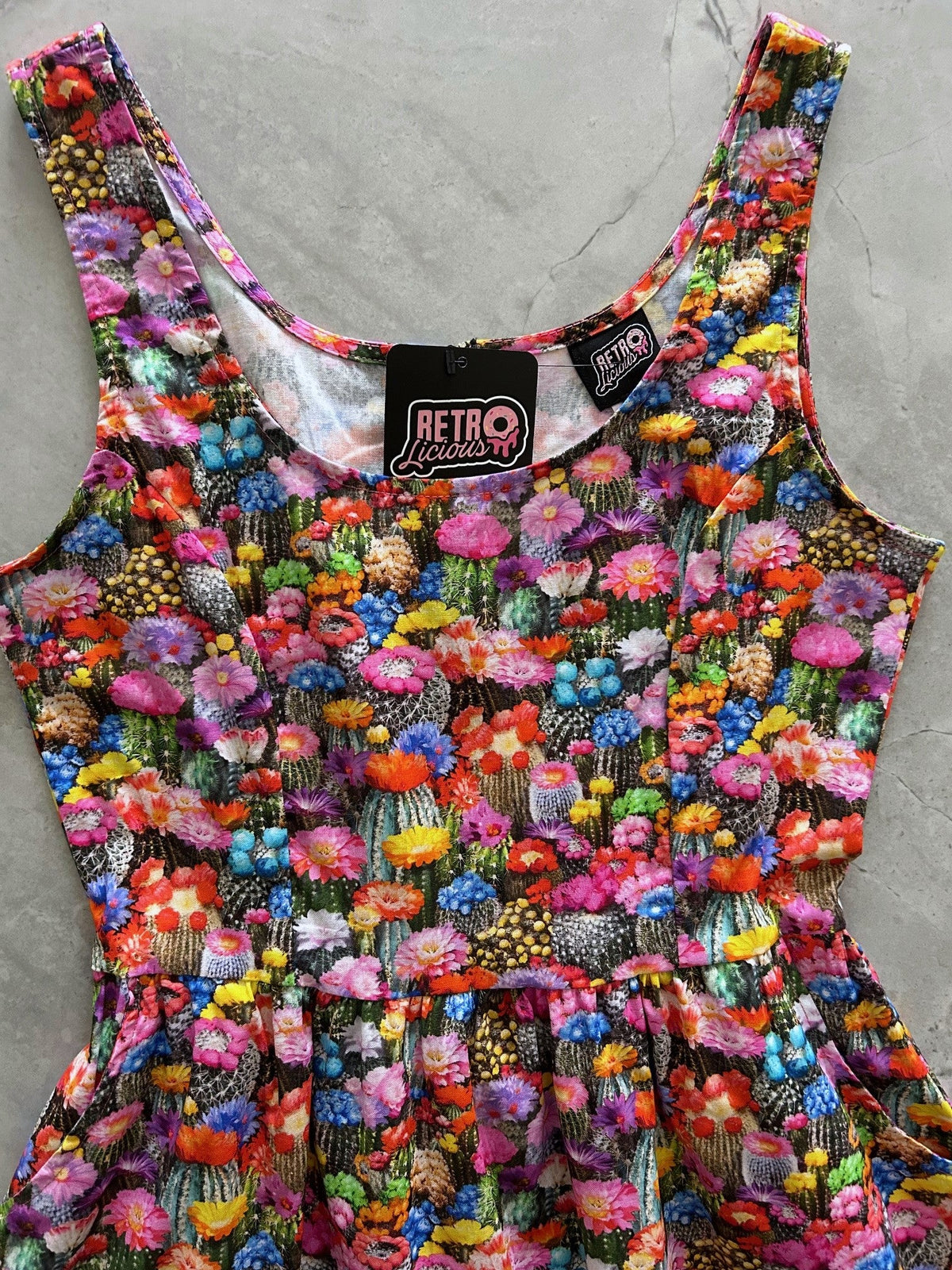 Desert Blooms Shorter Length Fit & Flare Dress