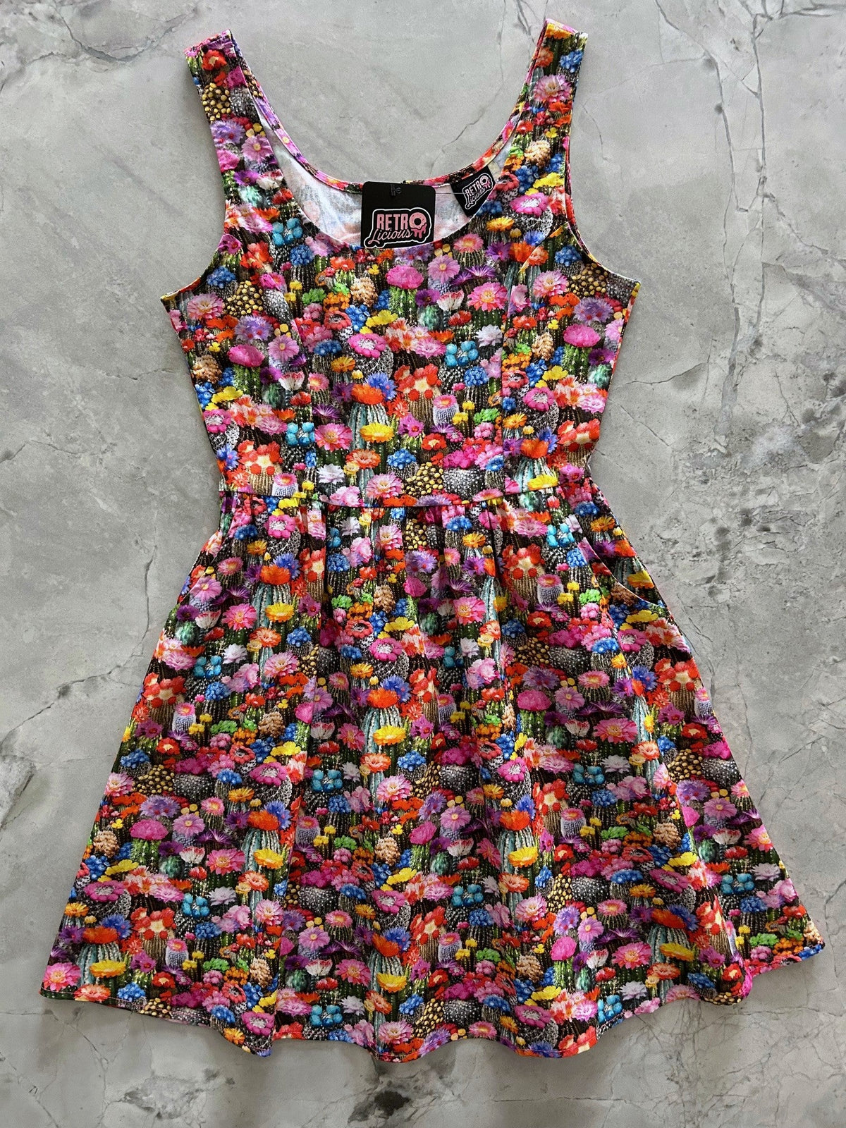 Desert Blooms Shorter Length Fit & Flare Dress