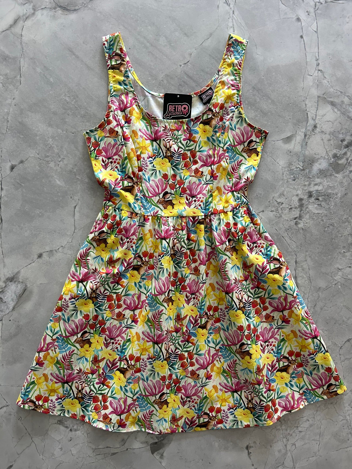 Bunnies Shorter Length Fit & Flare Dress