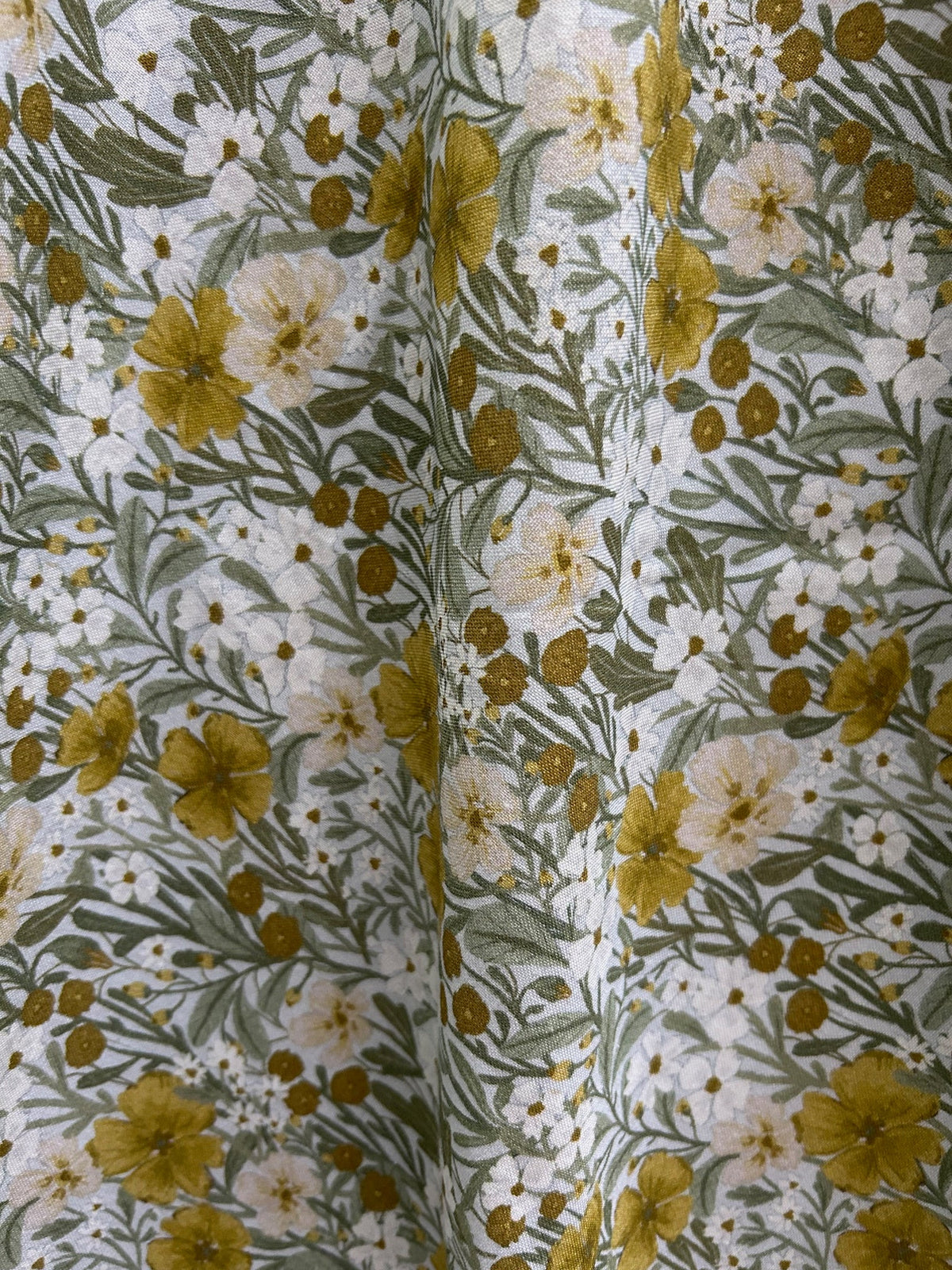 Mustard Floral Midi Dress