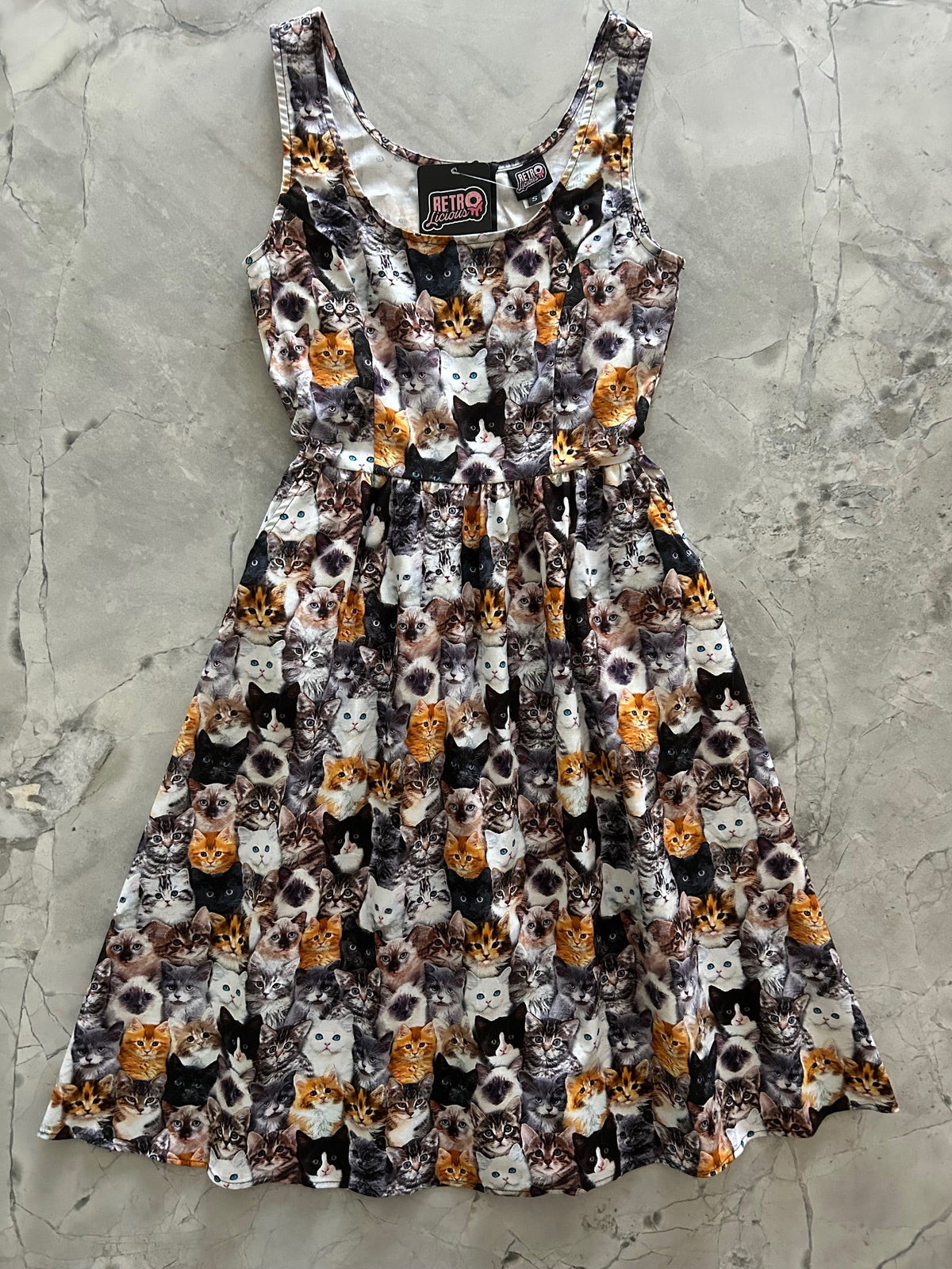 Realistic Cats Fit & Flare Dress