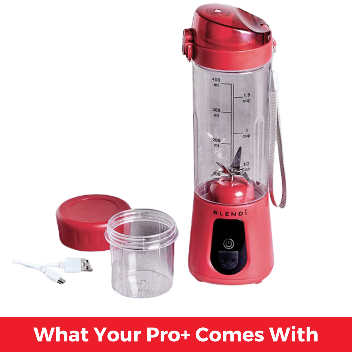 Pro+ Ice Crushing Portable Blender (17oz)