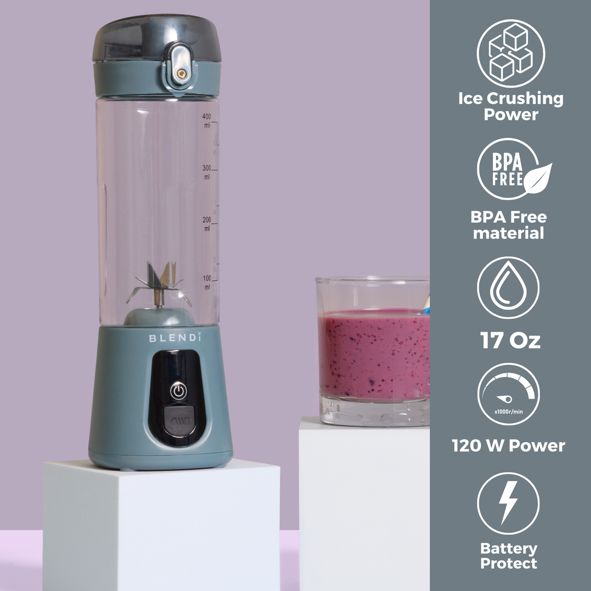 Pro+ Ice Crushing Portable Blender (17oz)