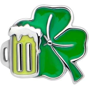 Beer Shamrock St Patricks Barbell Tongue Ring