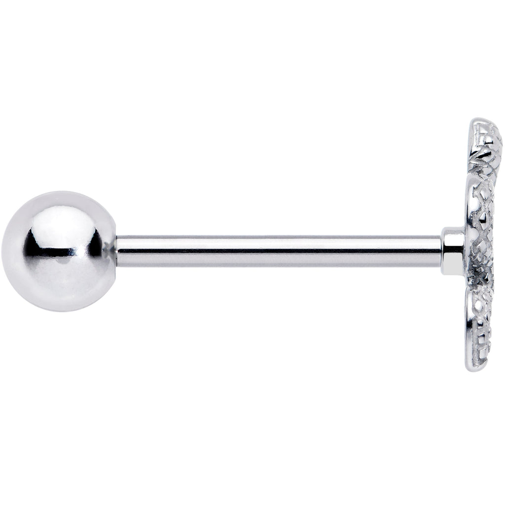 Coiled Serpent Snake Barbell Tongue Ring