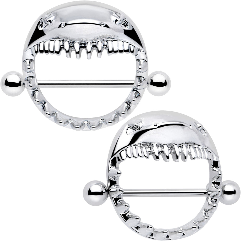 14G 9/16 Shark Bite Nipple Shield Set