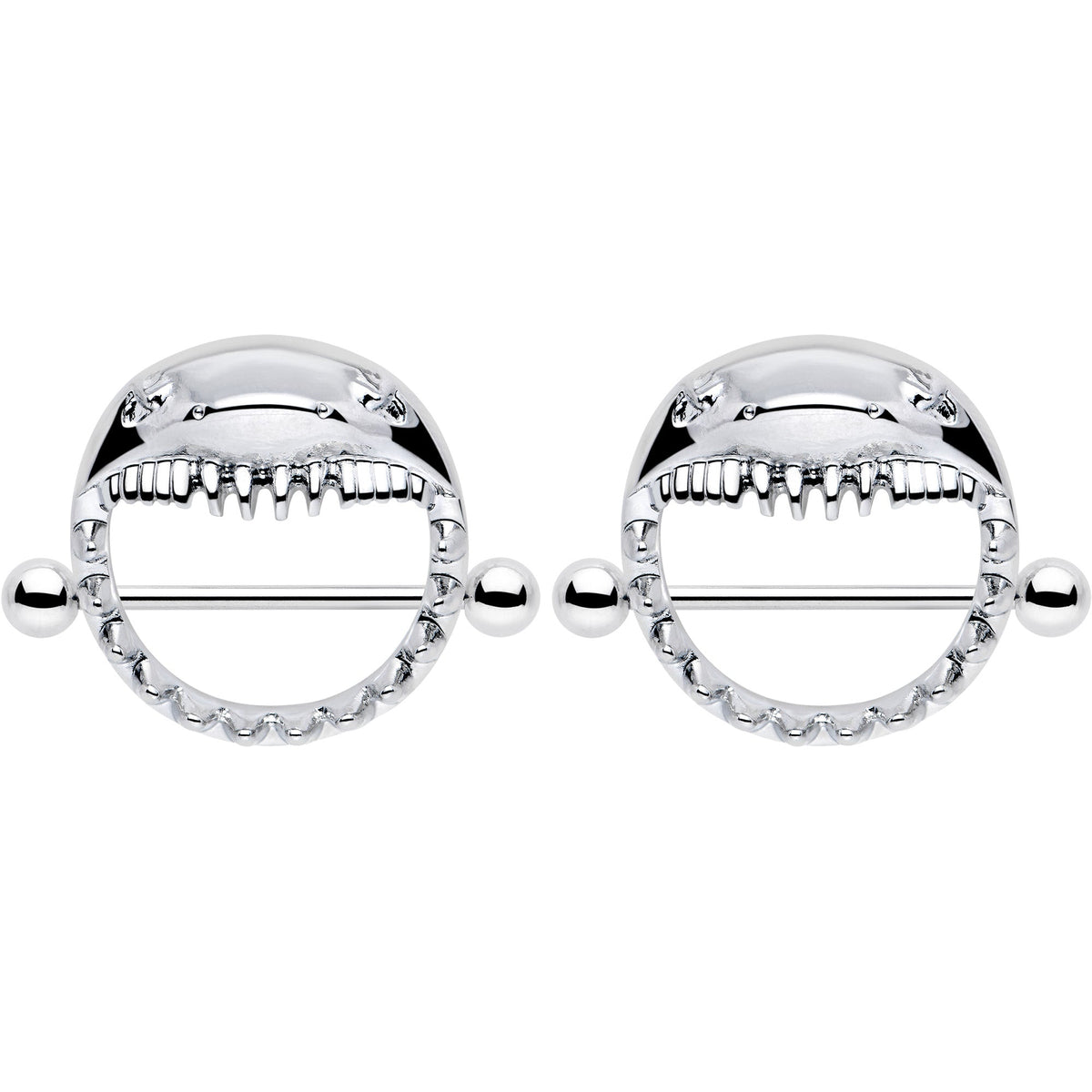 14G 9/16 Shark Bite Nipple Shield Set