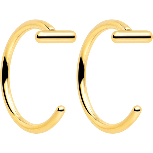 20G Bar Implant Grade Titanium Open Hoop Earrings