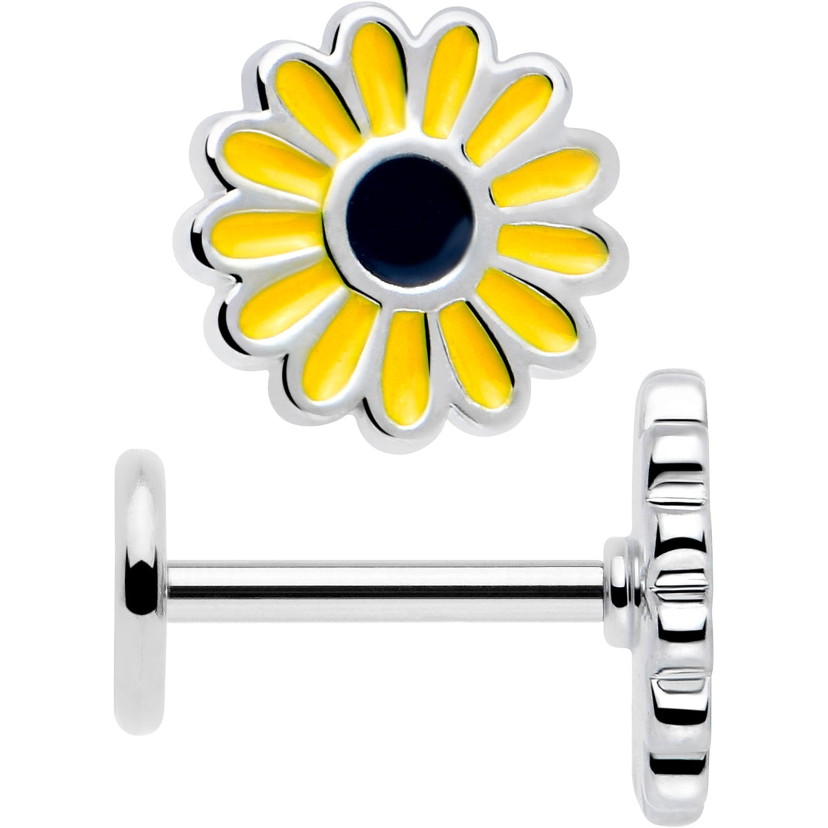 Cheery Sunflower Flat Back Earring Set of 2