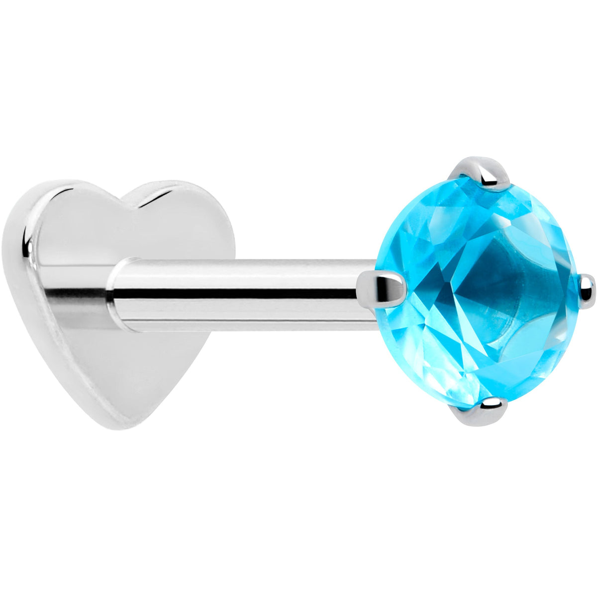 18G 5/16 CZ Implant Grade Titanium Reversible Threadless Flatback