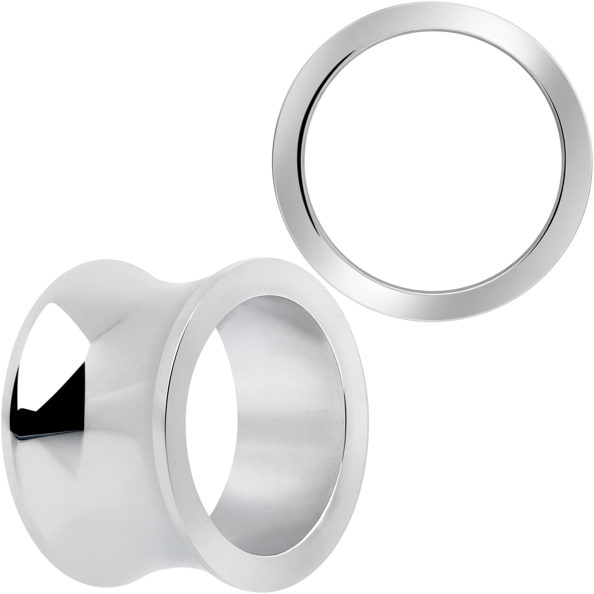 Hand Polished Thick Double Flare Tunnel Plug Set 6mm to 25mm