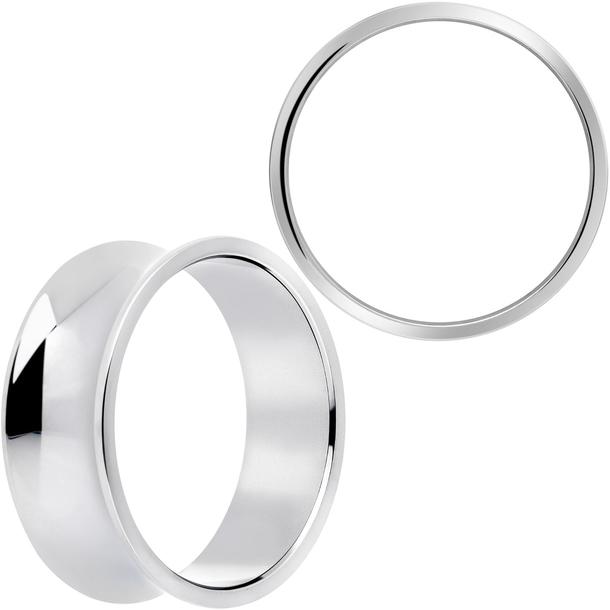 Hand Polished Thick Double Flare Tunnel Plug Set 6mm to 25mm