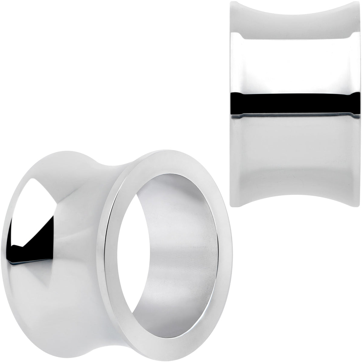 Hand Polished Thick Double Flare Tunnel Plug Set 6mm to 25mm