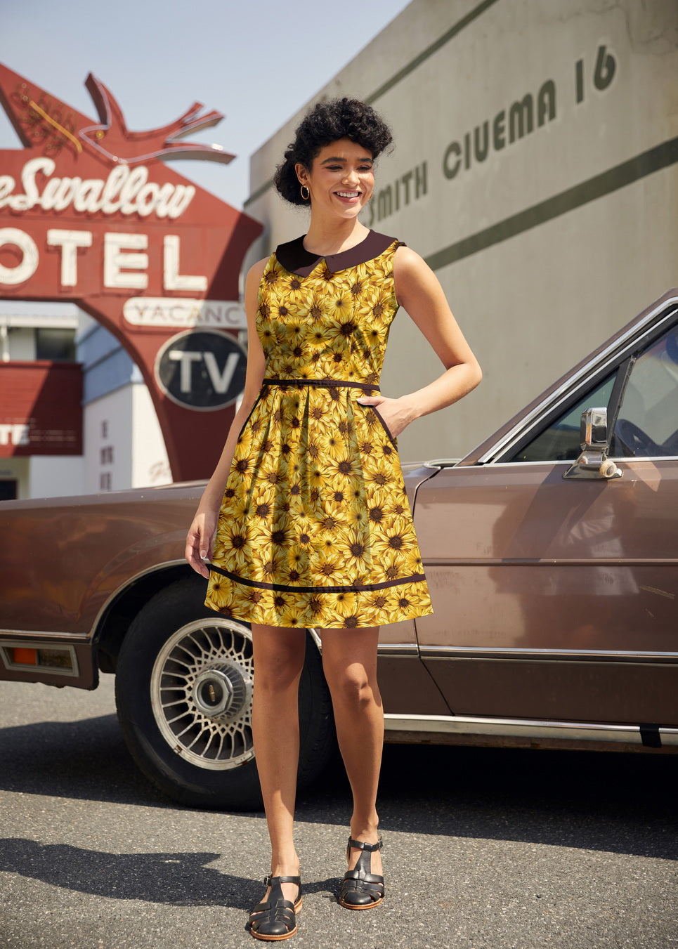 Sunflower Collared Dress