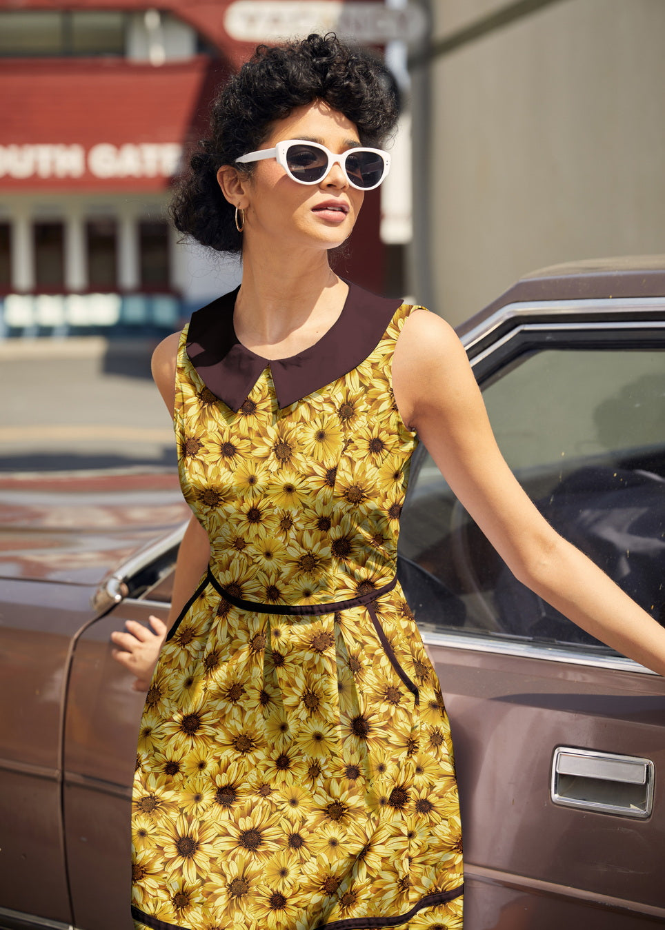 Sunflower Collared Dress