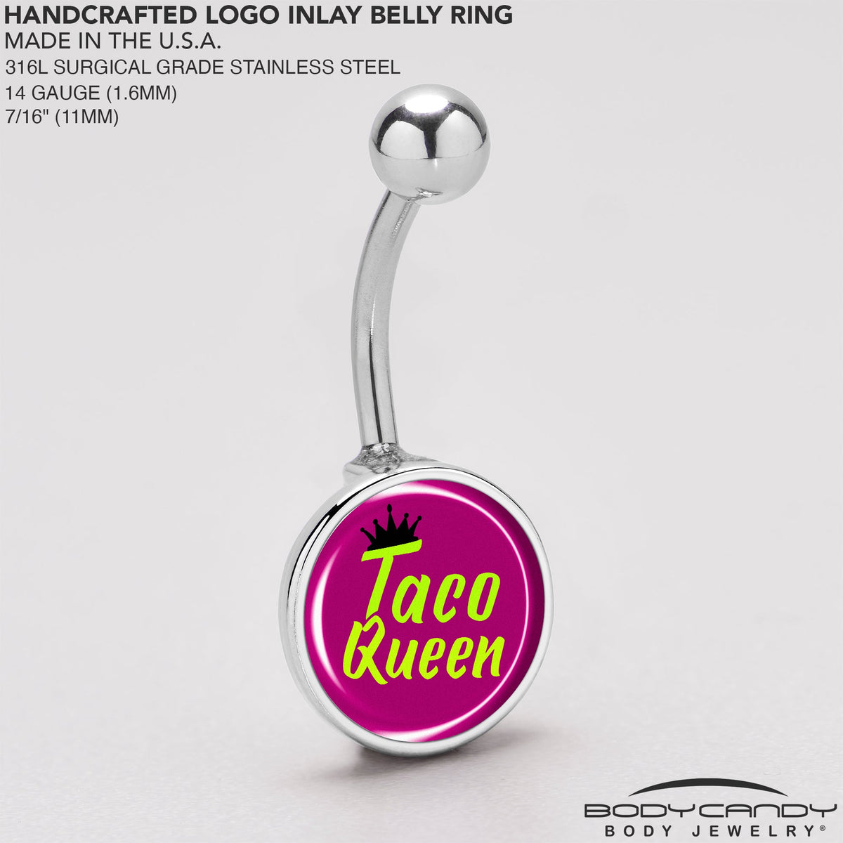 Taco Queen Belly Ring by Onyx O