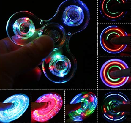 3-Pack: LED Fidget Spinner – Light Up Spin and Glow in the Dark Sensory Toy