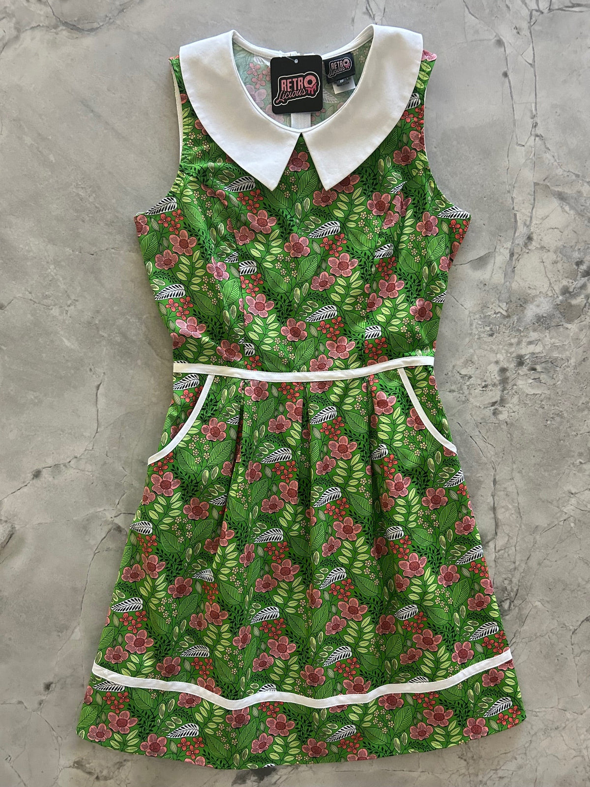 Flowers Collared Dress