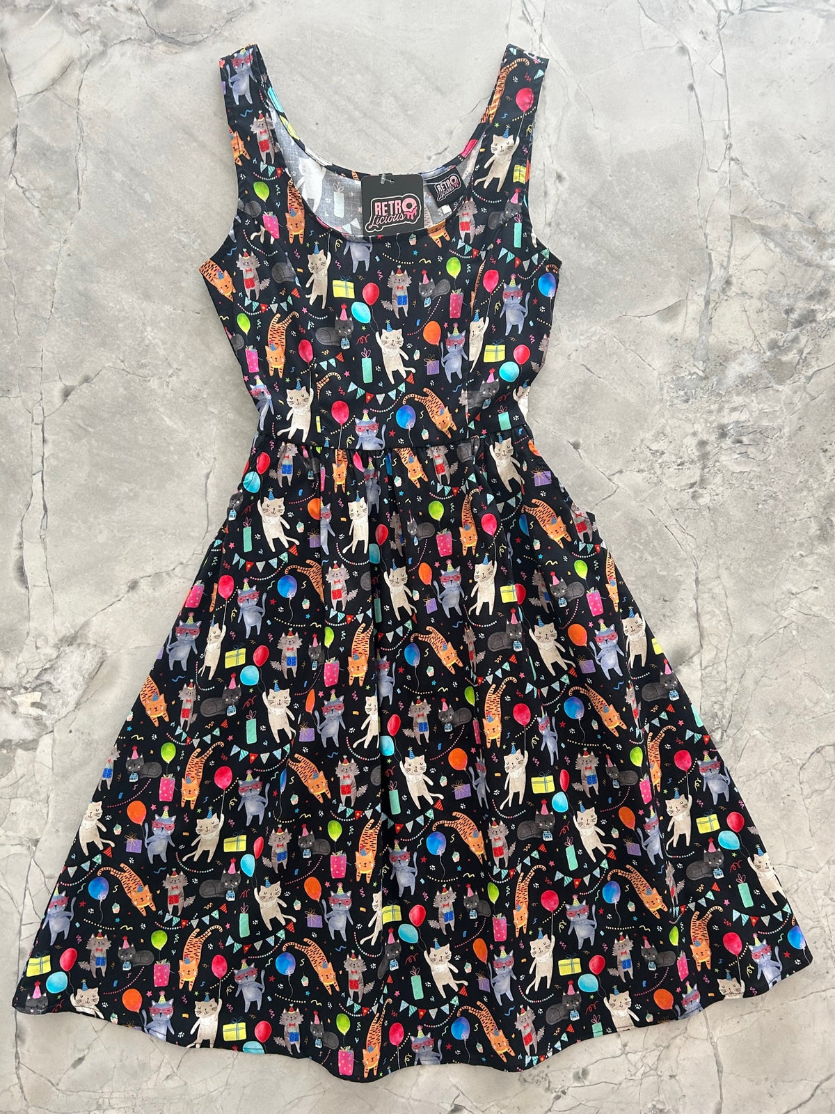 Party Cats Fit & Flare Dress