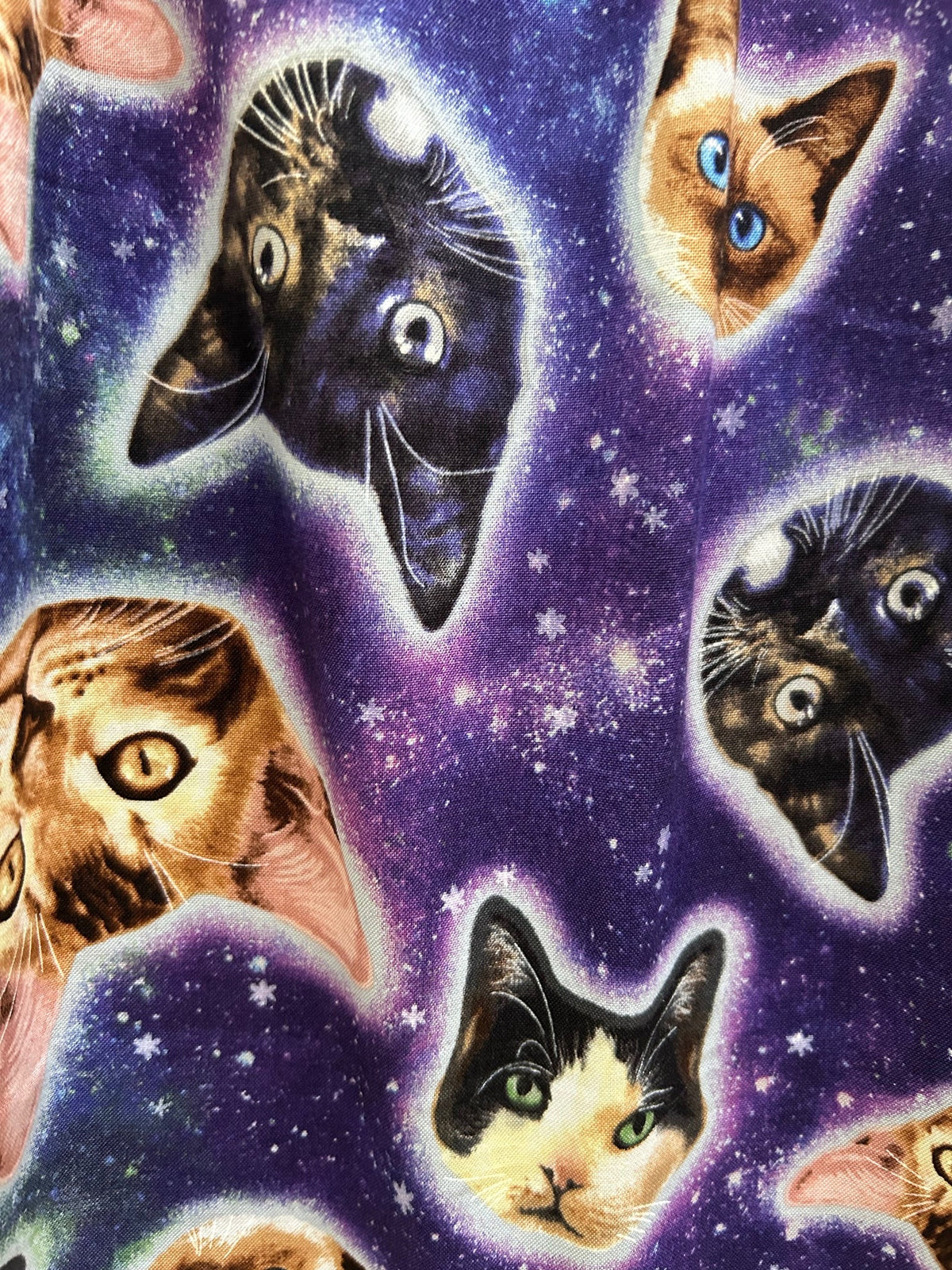 Galaxy Cats Shorter Length Fit & Flare Dress - Small Only