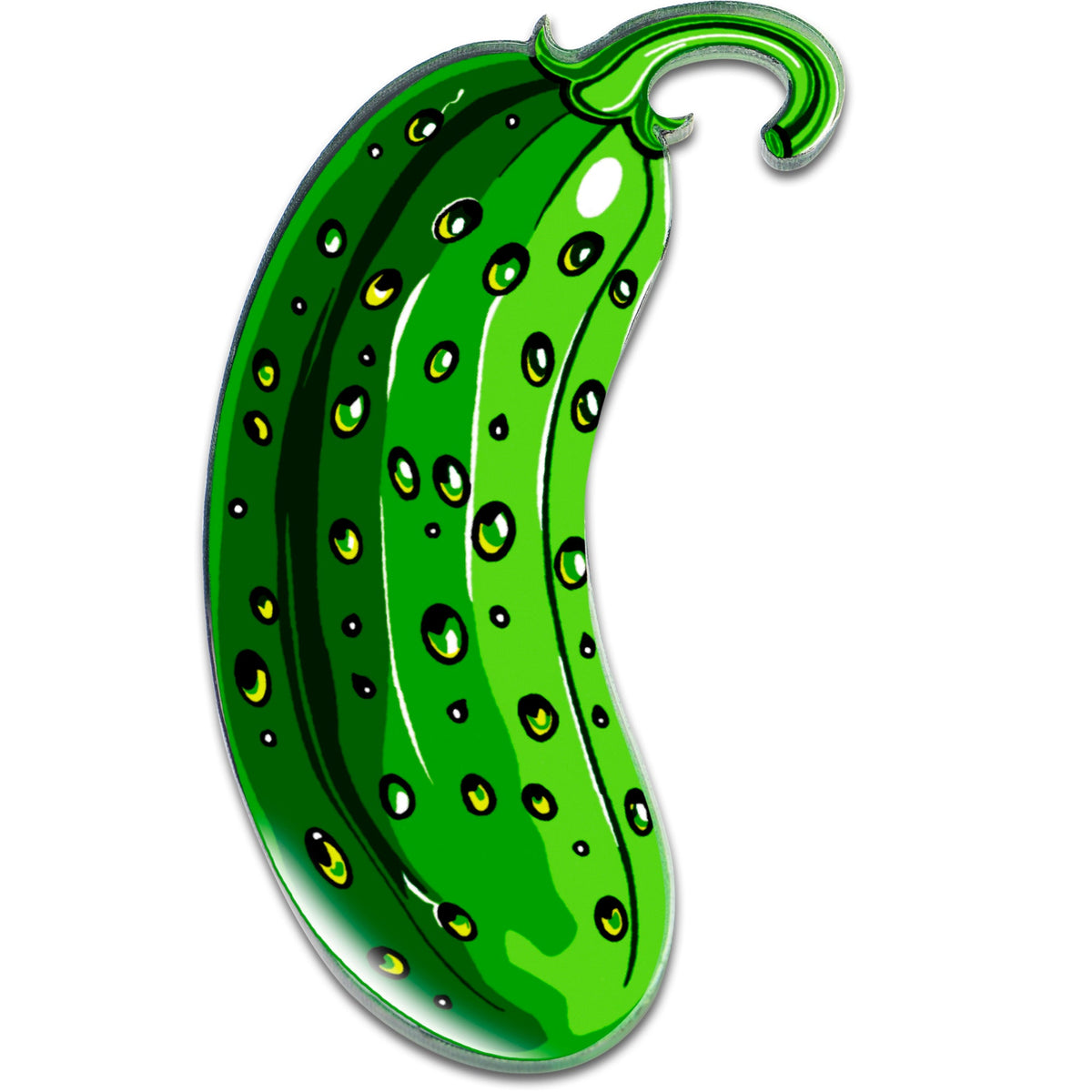 Acrylicious Funky Green Pickle Magnet by Onyx O