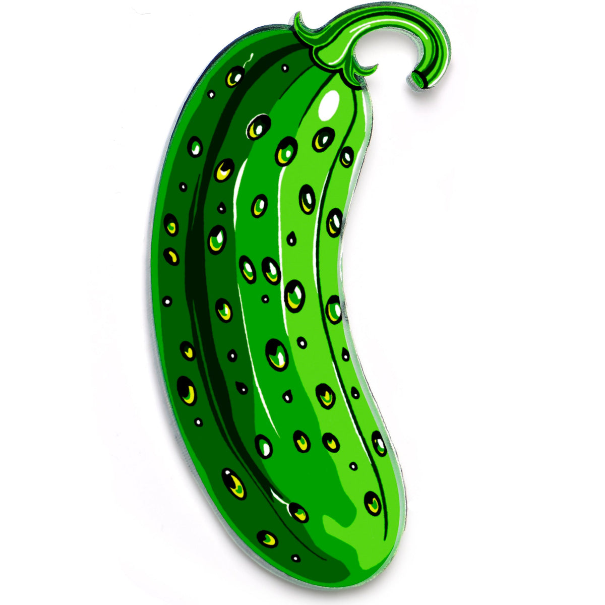 Acrylicious Funky Green Pickle Magnet by Onyx O