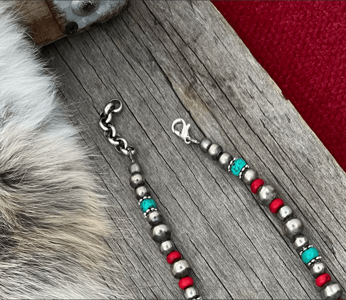 Authentic Multicolored Turquoise Beaded Necklace