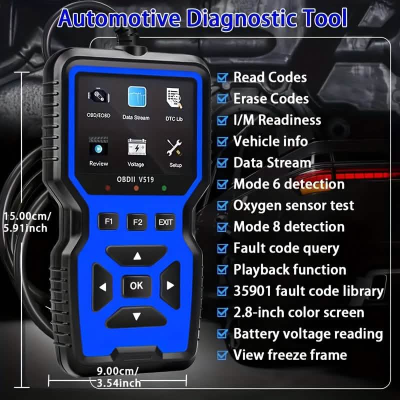 OBD2 Engine Diagnostic Tool – Universal Code Reader (Blue)