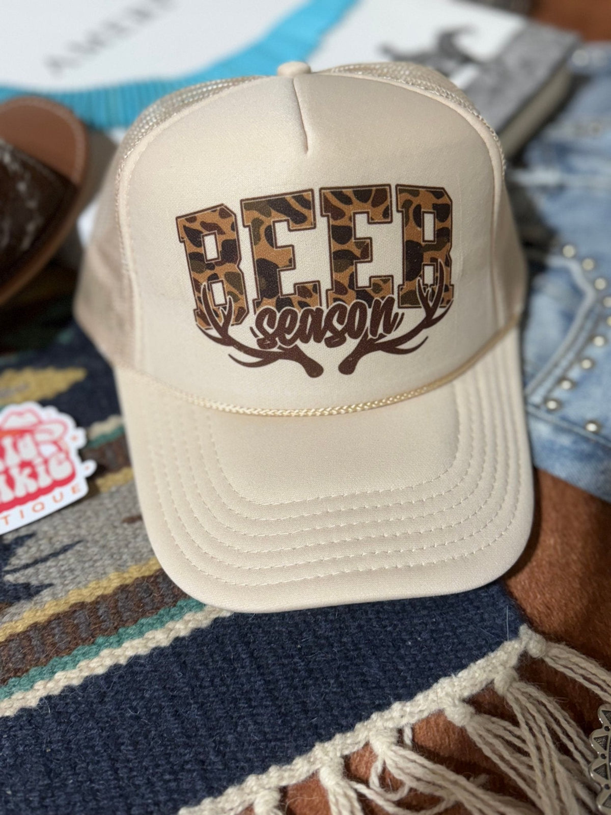 Camo Print Beer Season Trucker Hat
