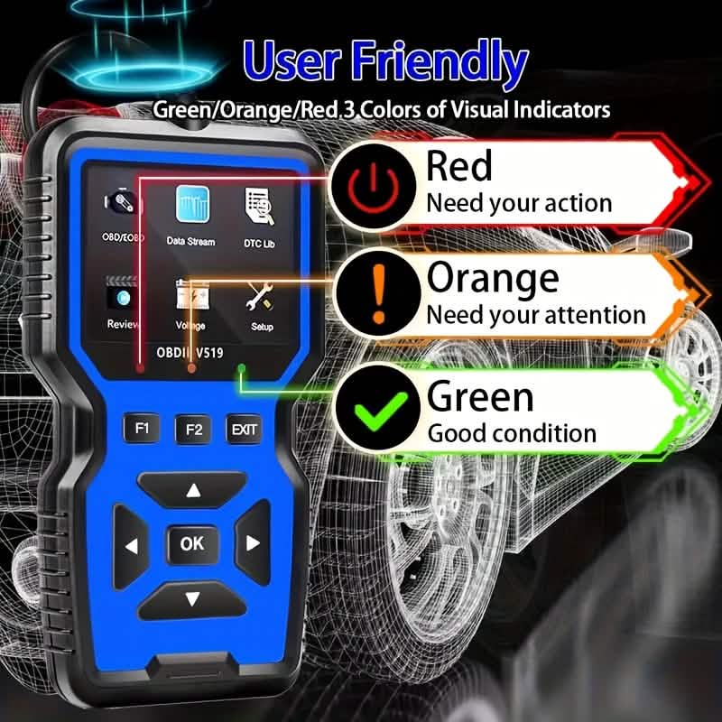 OBD2 Engine Diagnostic Tool – Universal Code Reader (Blue)
