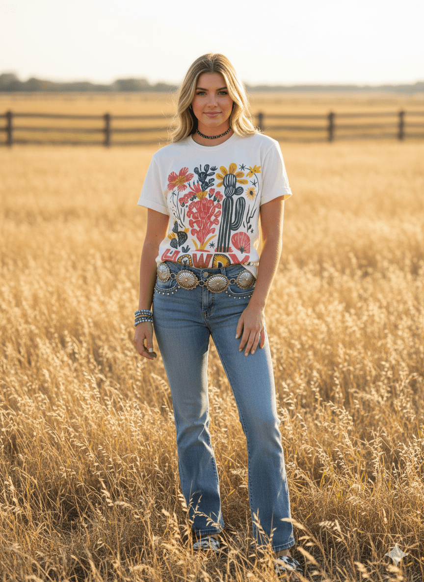 Desert Bloom Howdy Graphic Tee