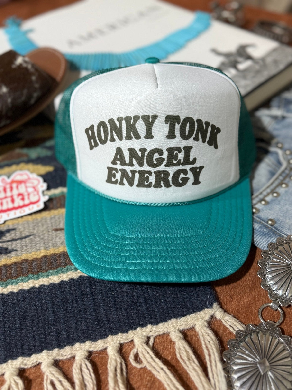 Honky Tonk Angel Energy Trucker Hat