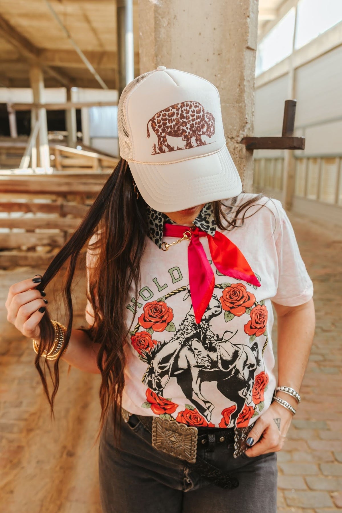 Leopard Buffalo Trucker Hat