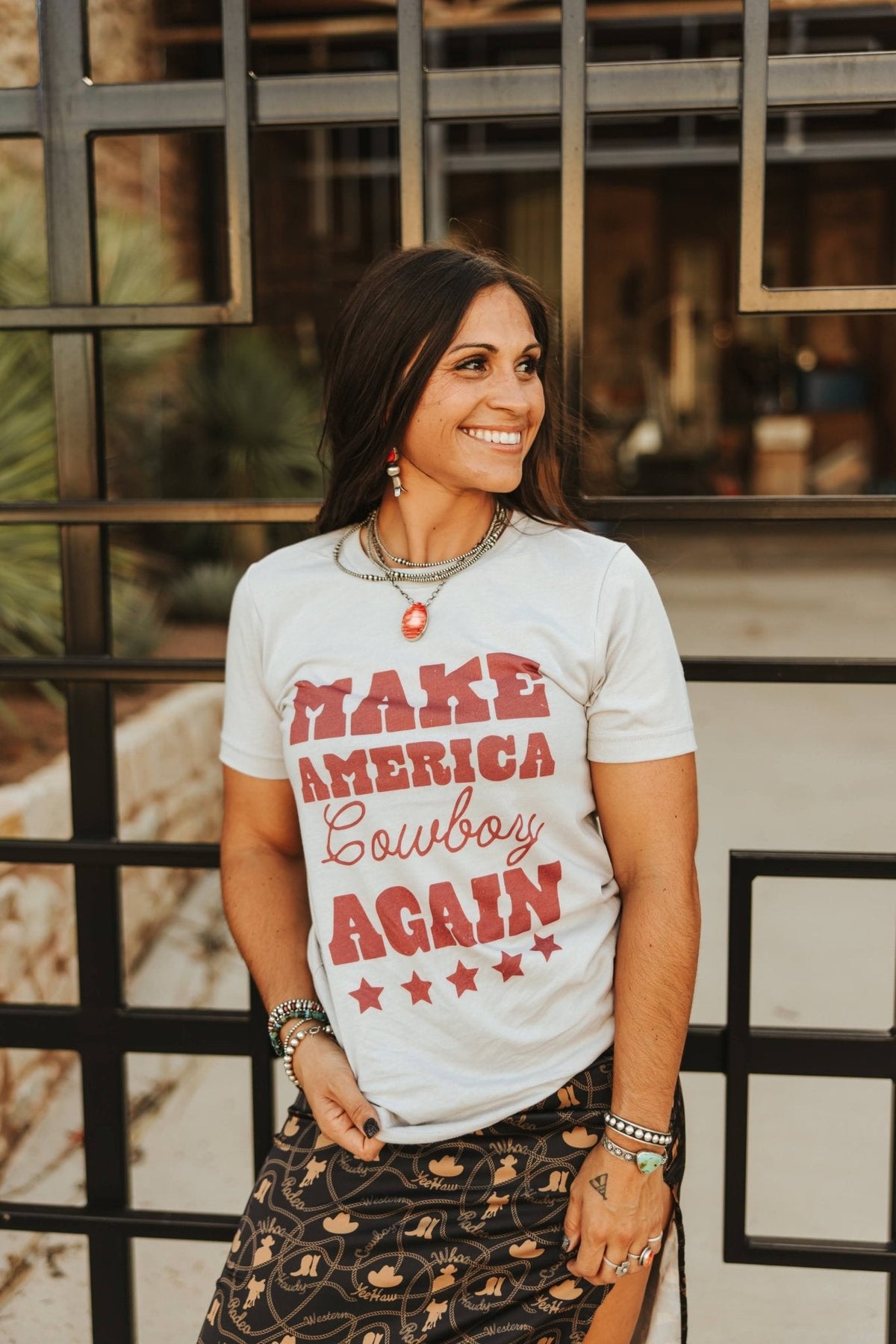 Make America Cowboy Again Stars Graphic Tee