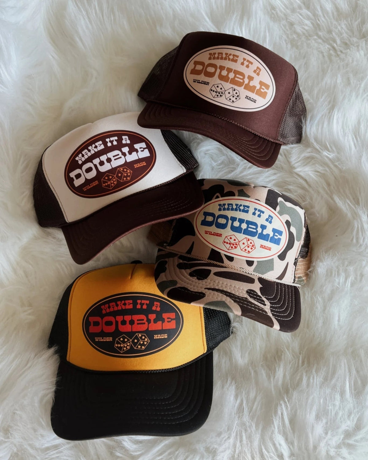 Make It A Double Camo Trucker Hat
