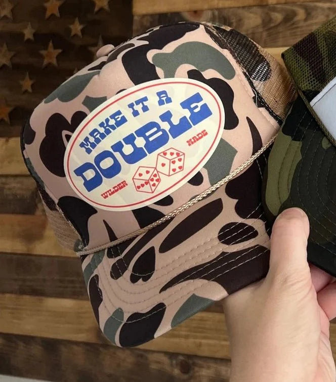 Make It A Double Camo Trucker Hat