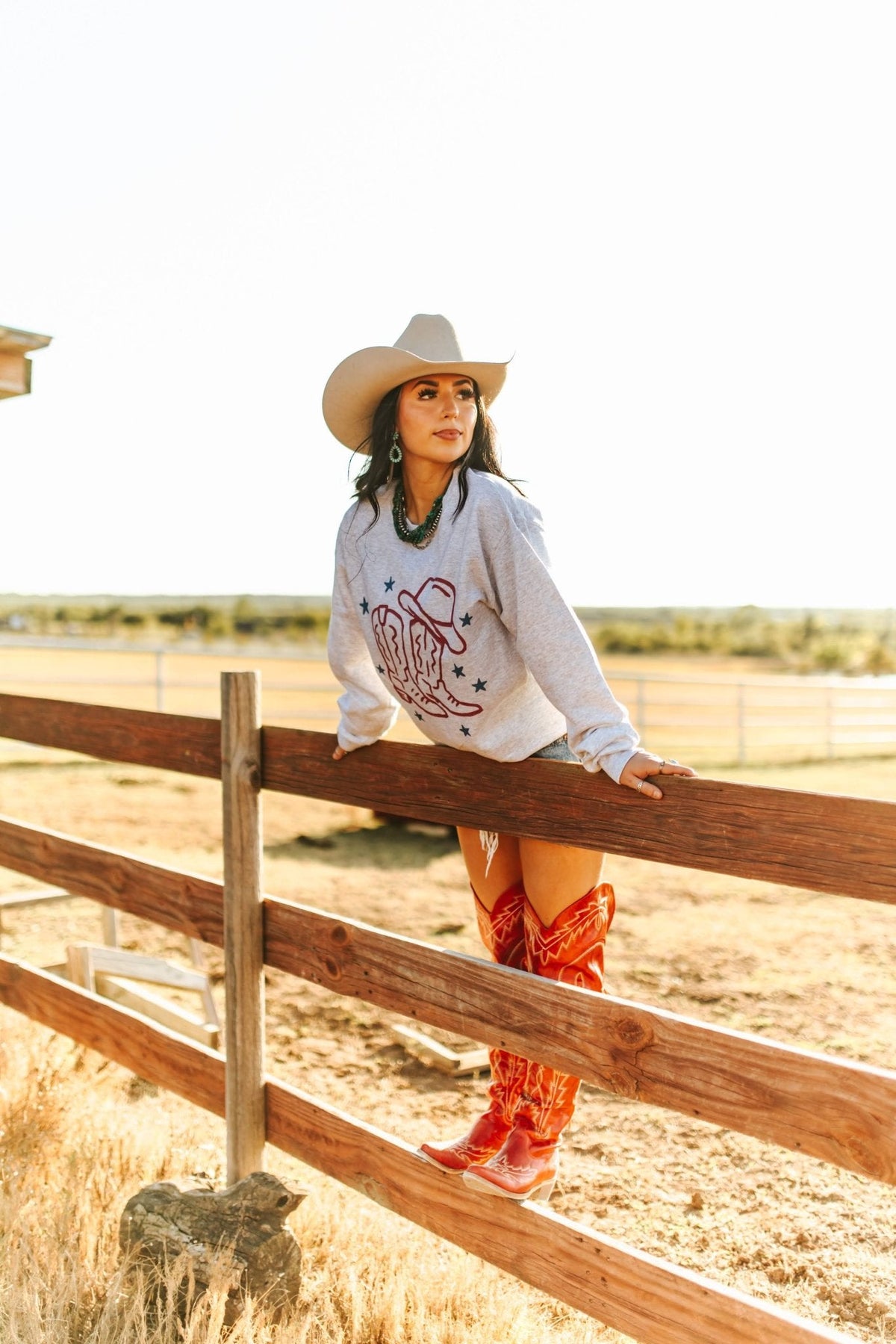 Star Spangled Boots Graphic Sweatshirt