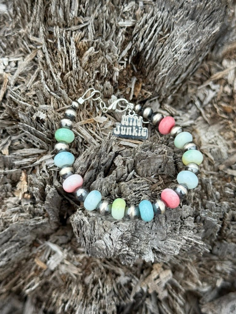 Sterling Silver Spring Pastel Opal Bracelet