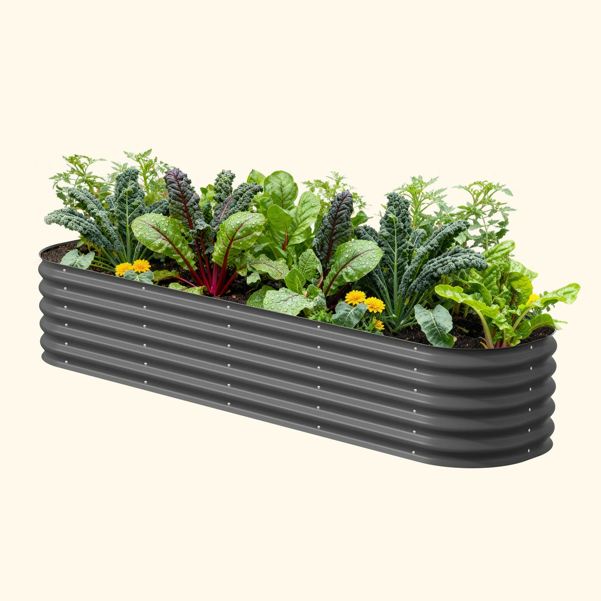 17" Tall 9 In 1 Large Modular Metal Raised Garden Bed Kit